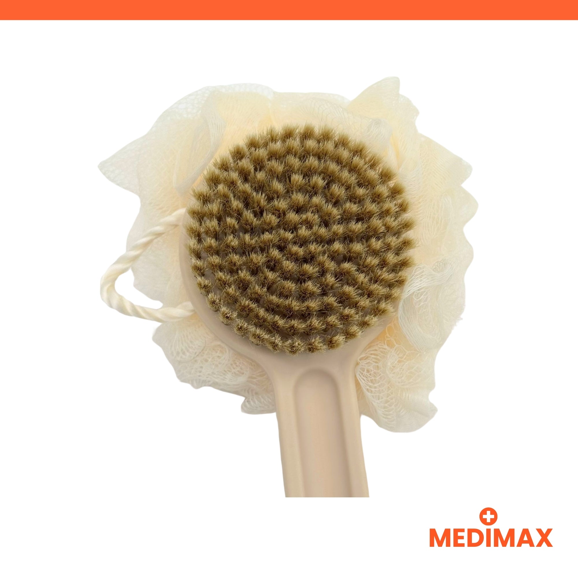 Medimax Brosse Éponge Long Manche Eco 1 pce beige 37 cm