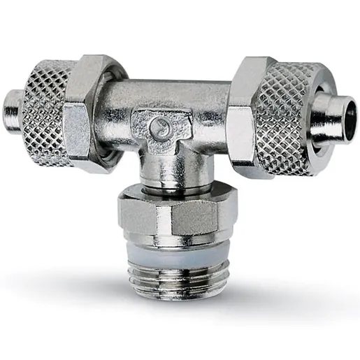 Aimar Composants Raccord à coiffe T mâle orientable blanc