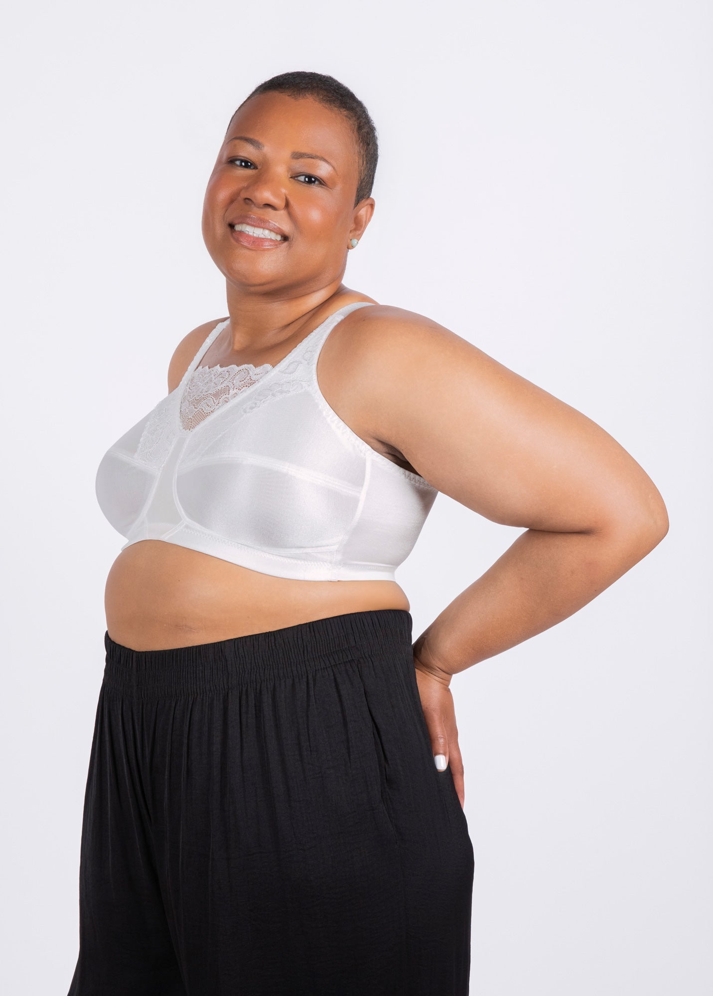 Trulife Breastcare 6419 Rosa soutien-gorge blanc cassé à dentelle