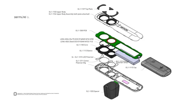 DermLite GL1 GL1-1105 core plastique pièce détachée