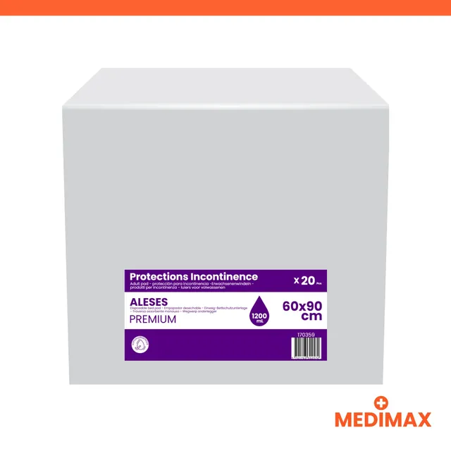 Medimax Premium alèses jetables 60x90 lot 120 1200 mL