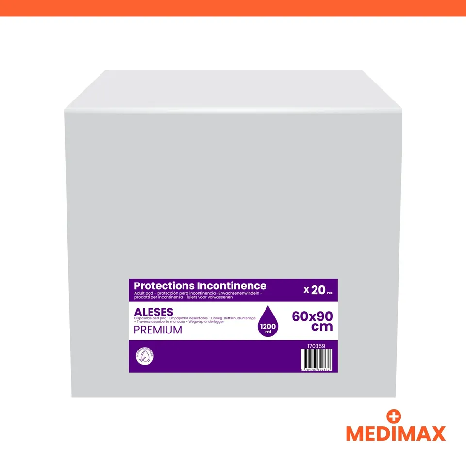 Medimax Premium alèses jetables 60x90 lot 120 1200 mL