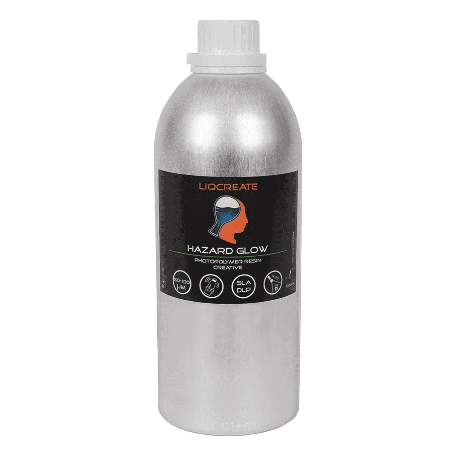 Liqcreate Hazard Glow résine 3D phosphorescente verte SLA DLP