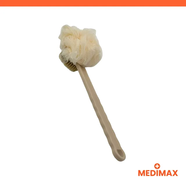 Medimax Brosse Éponge Long Manche Eco 1 pce beige 37 cm