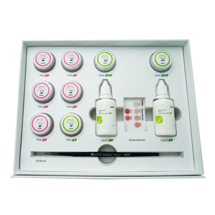 Aidite Biomic Stain Glaze coffret Gum pâte 2D 3D