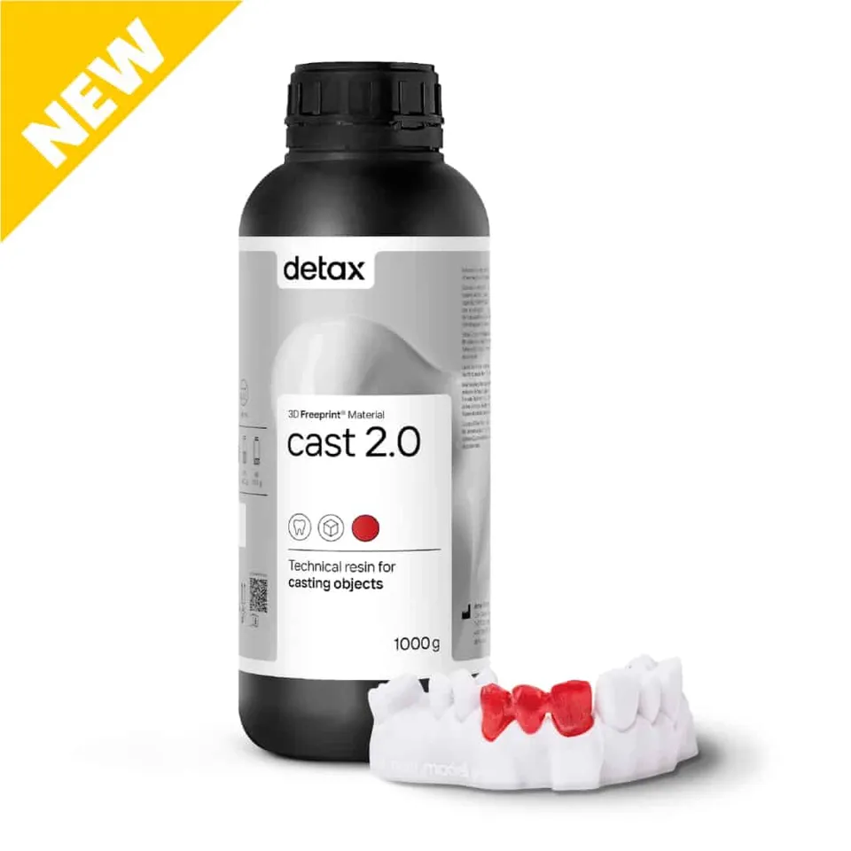 Detax Freeprint dx cast 2.0 résine calcinable rouge