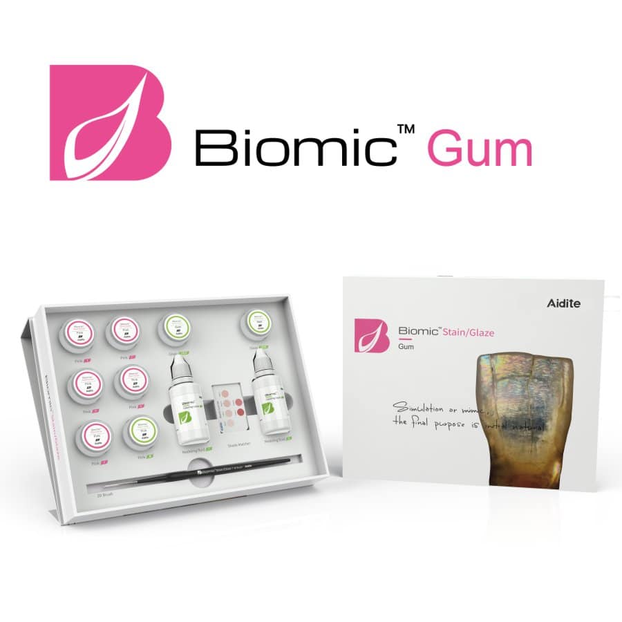 Aidite Biomic Stain Glaze coffret Gum pâte 2D 3D