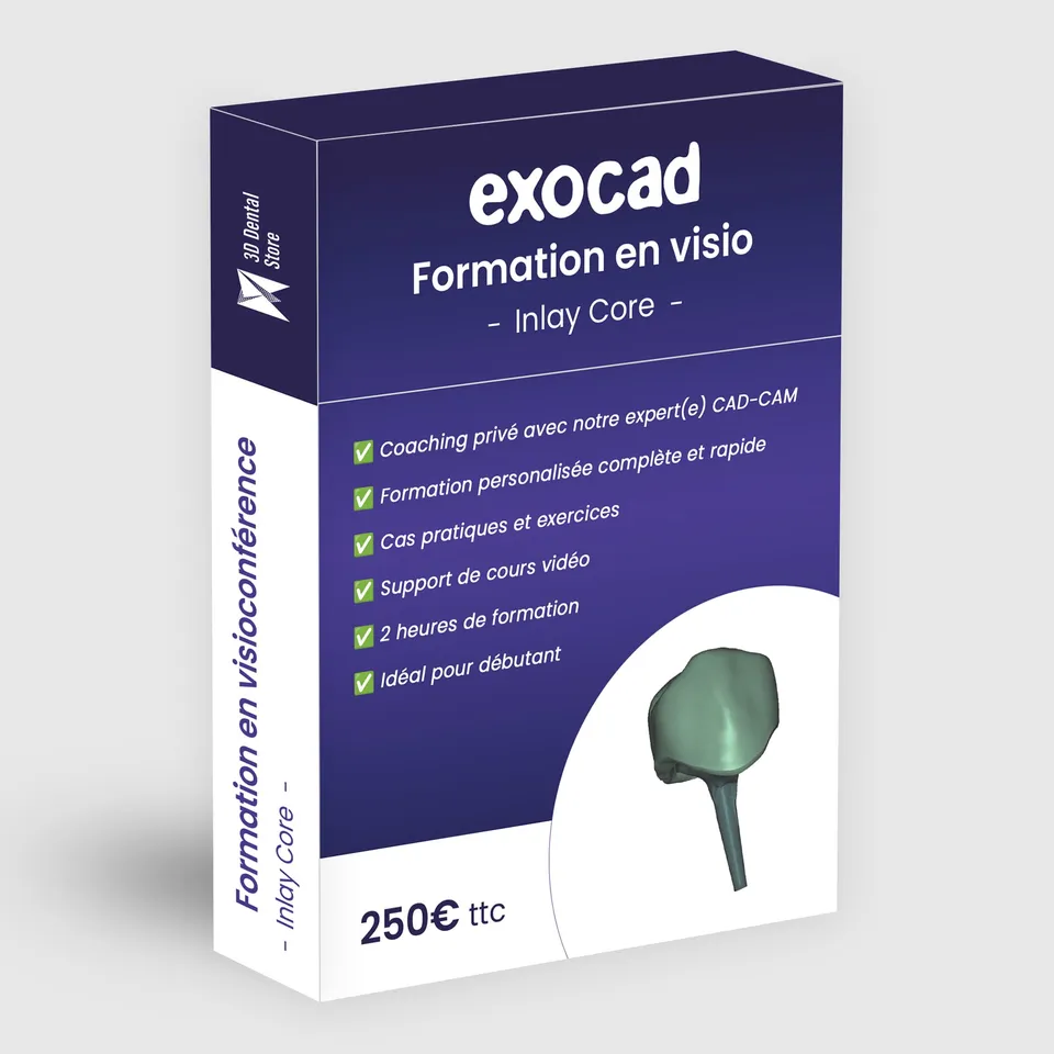 Exocad Formation Inlay Core visioconférence 2h débutant