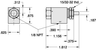 Aimar FDM Monaco Valve 2 Voies à Tiroir N/O Pneumatique
