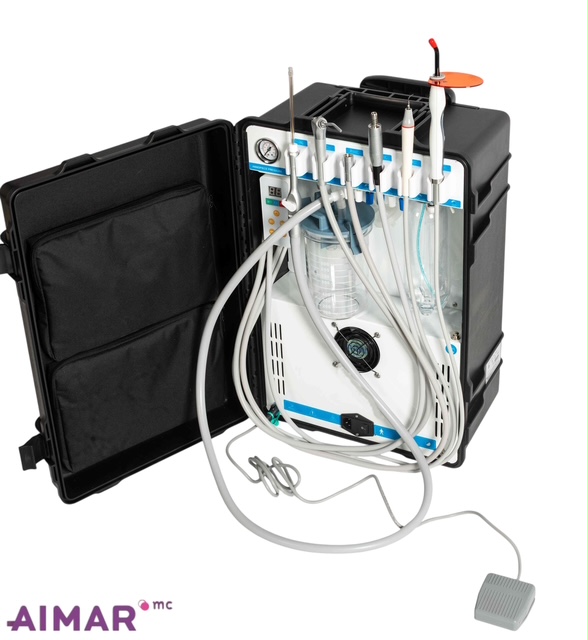 Aimar Valise dentaire portable S+1HP+micromoteur+aspiration
