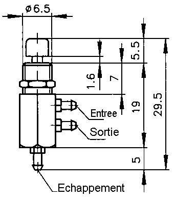 Aimar Composants Valve subminiature 3 voies à tiroir