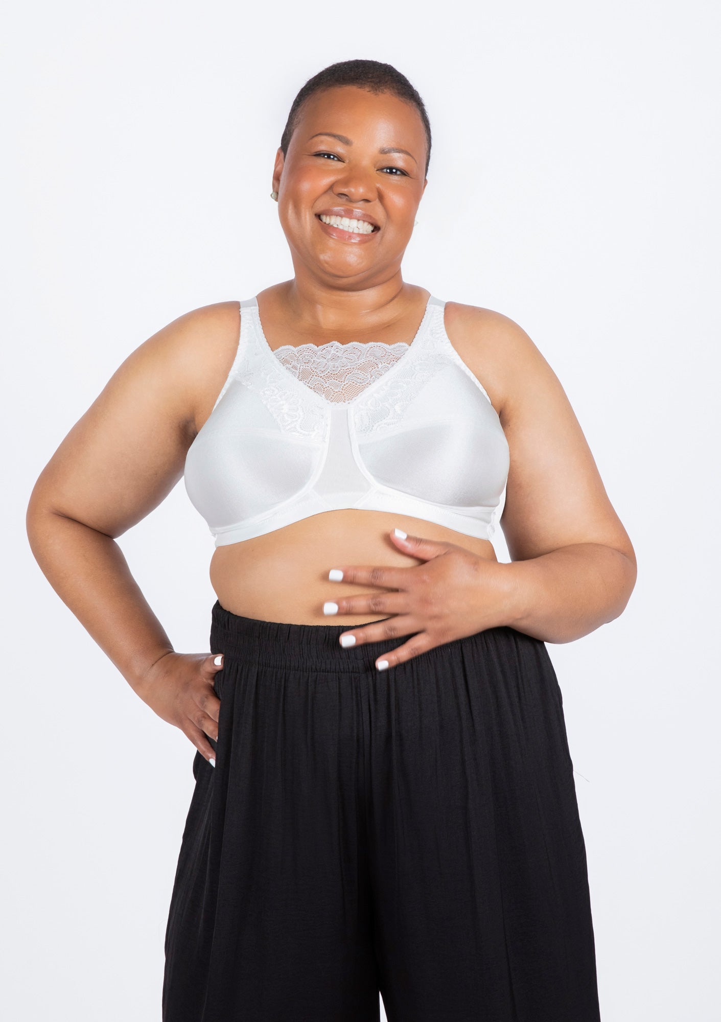 Trulife Breastcare 6419 Rosa soutien-gorge blanc cassé à dentelle
