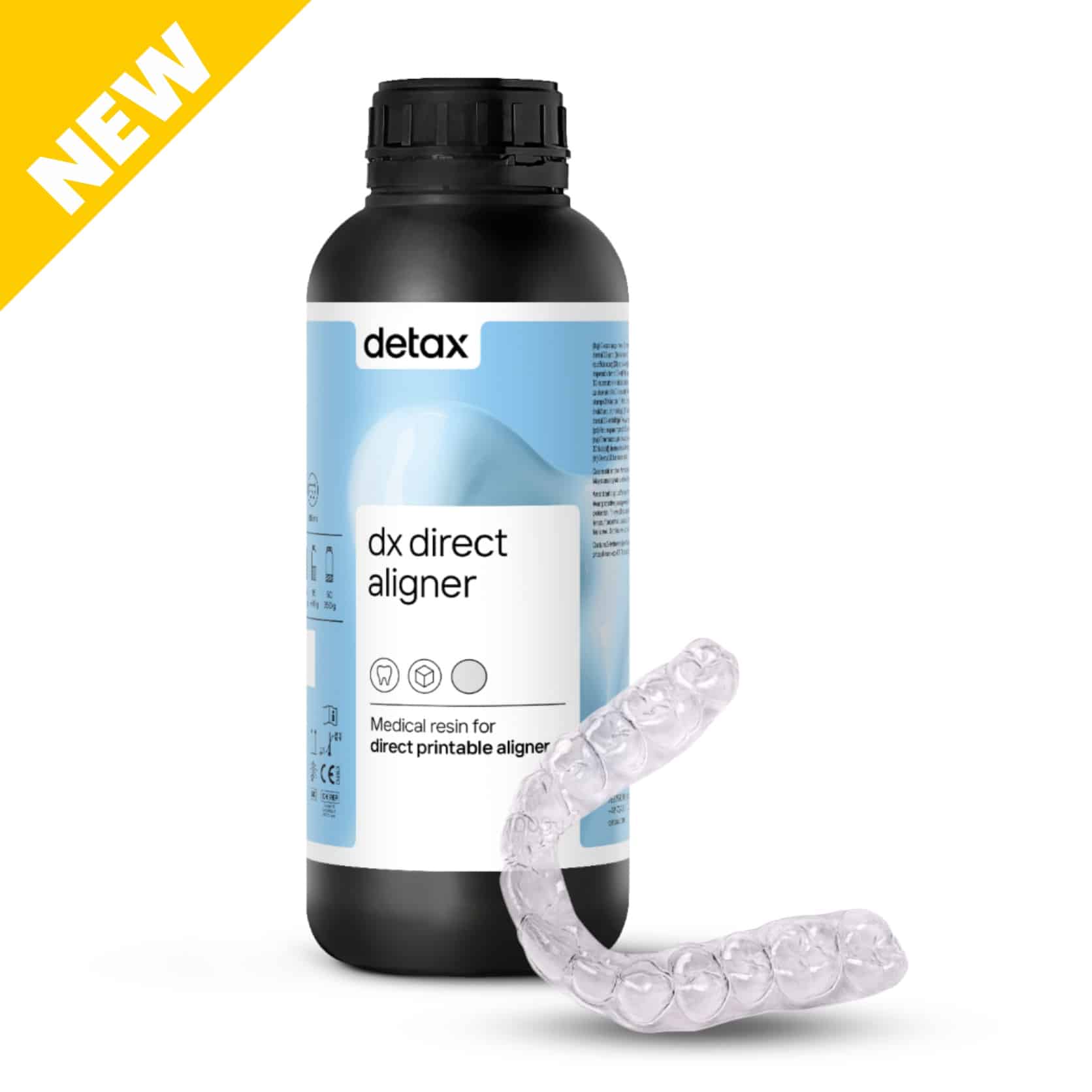 Detax Freeprint dx direct aligner résine 1 kg transparent