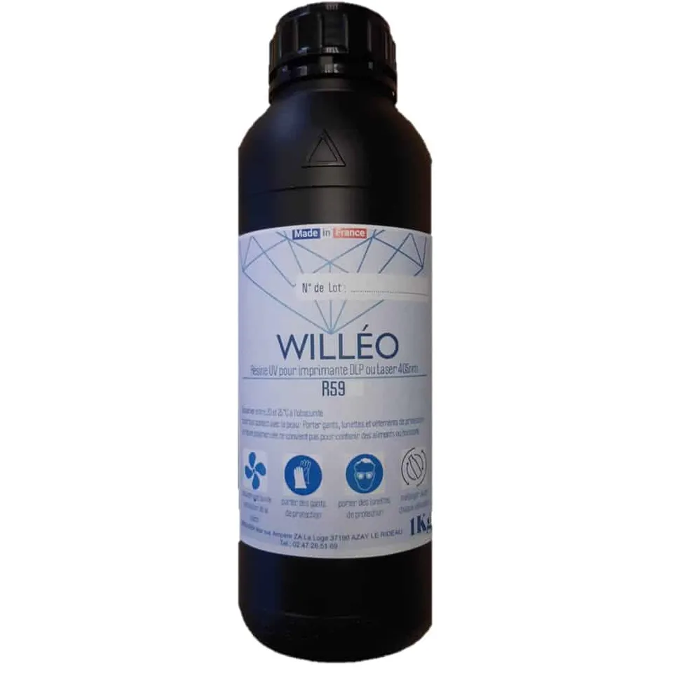 Willeo Résine Liquide impression 3D modèle dentaire France