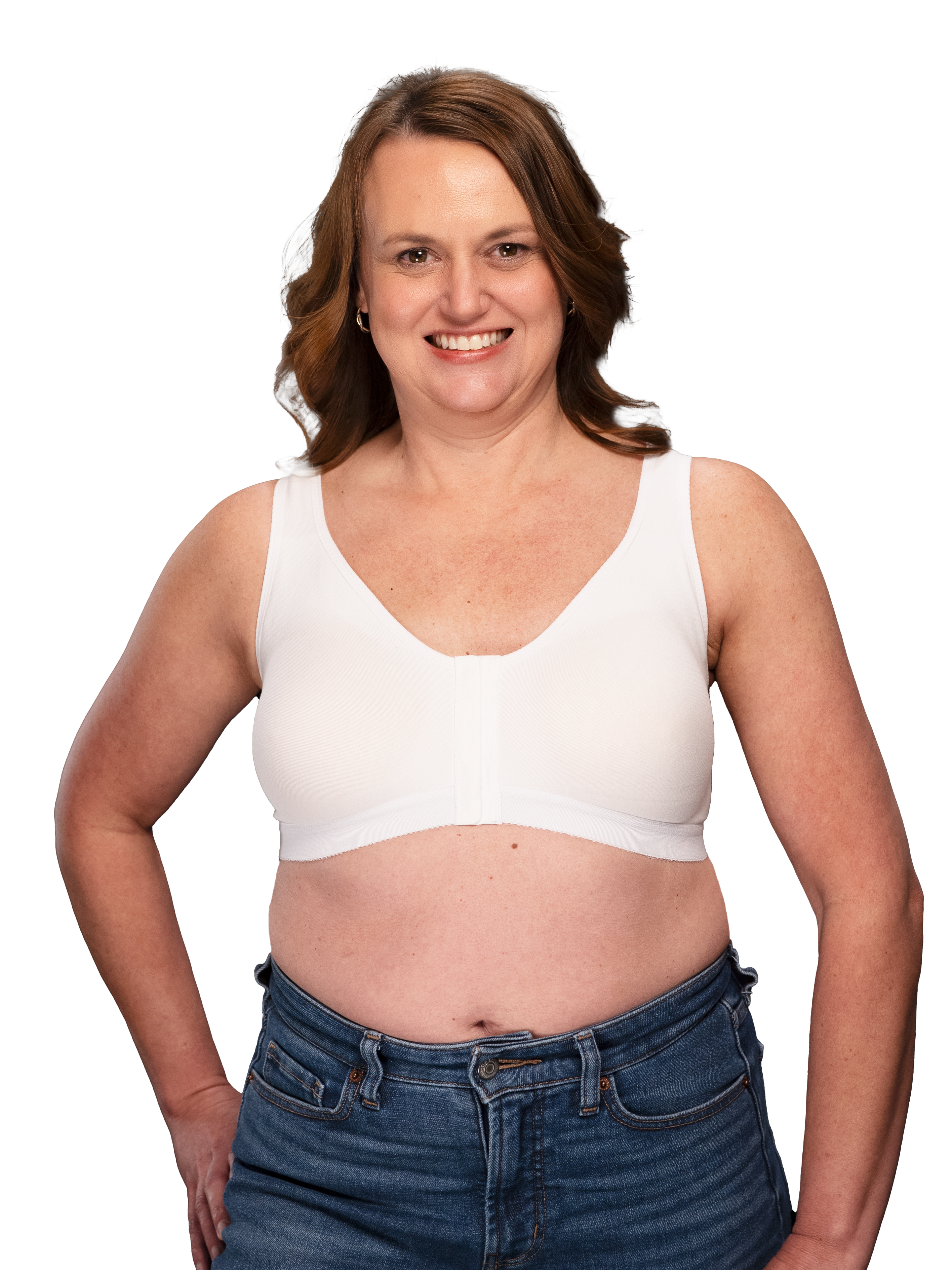 Trulife 4060 Riley soutien-gorge blanc coton fermeture devant