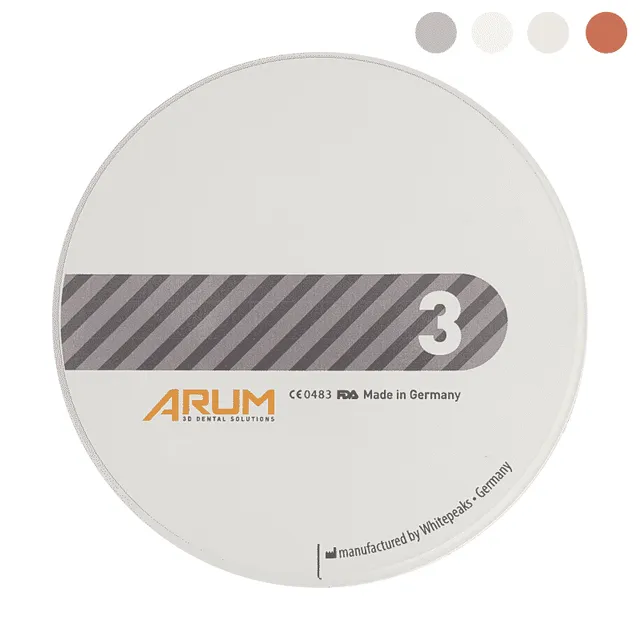 Arum3D Peek disque dentaire 98 mm Medium A2 biocompatible