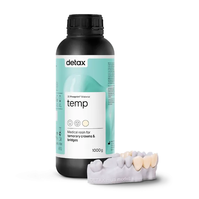 Detax Freeprint dx temp résine 3D couronne bridge temporaire