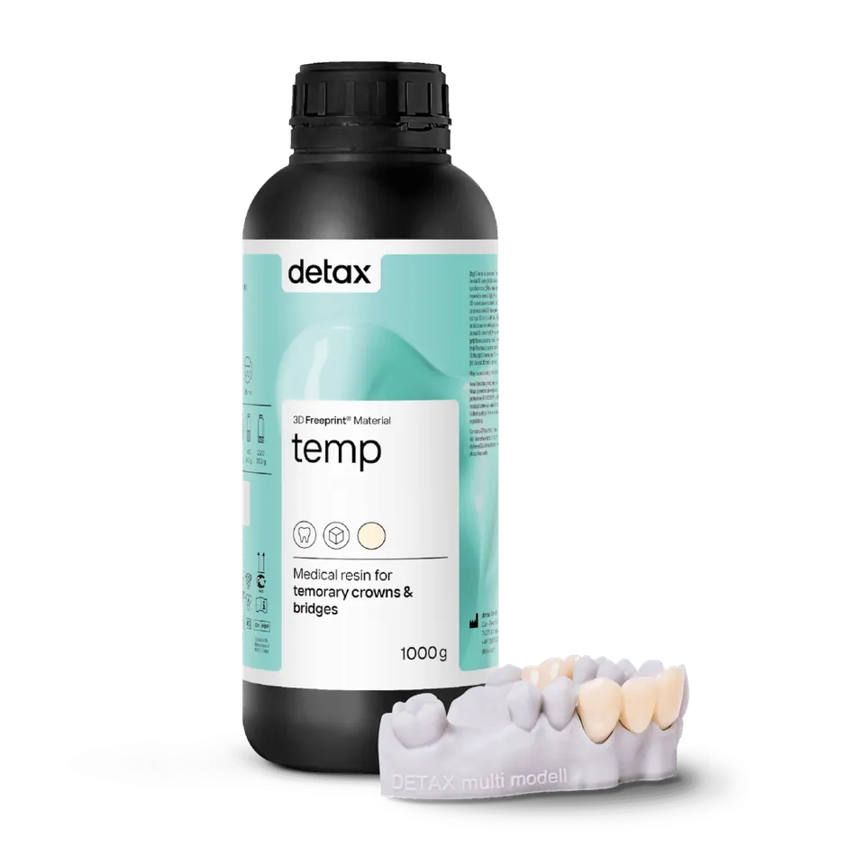 Detax Freeprint dx temp résine 3D couronne bridge temporaire