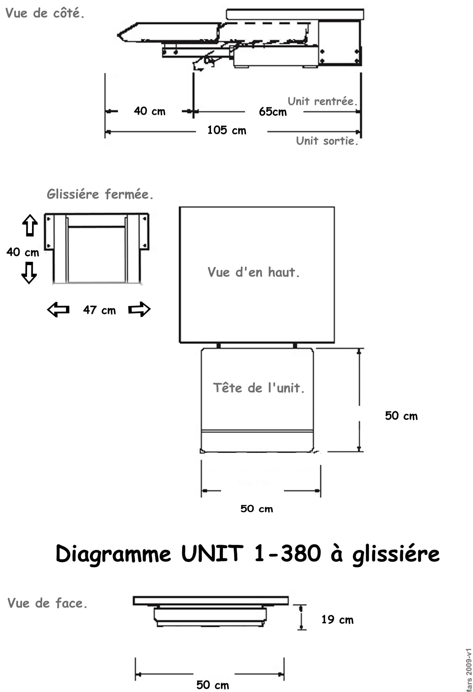 Aimar FDM Monaco Unit Cart Mini Unit 1-380 meuble sous plan