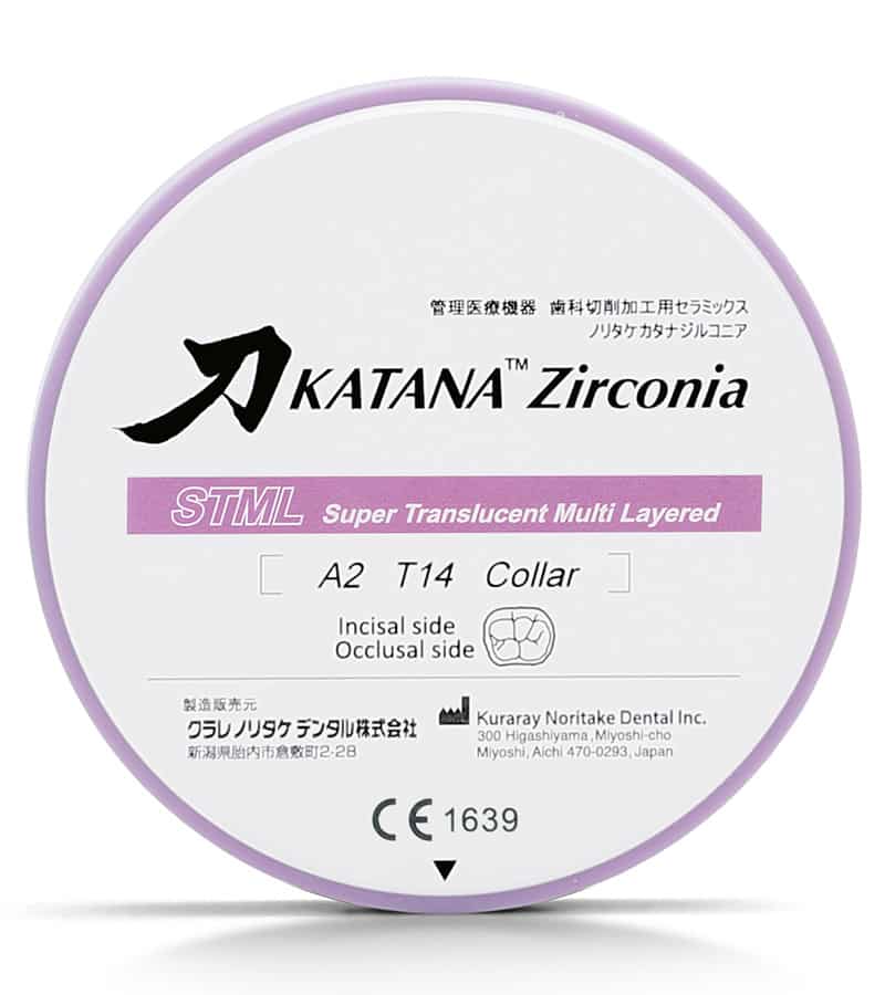 Kuraray Katana STML disque zircone multicouche translucide