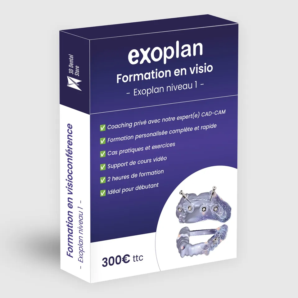 3D Dental Store formation Exoplan visio niveau 1 2h