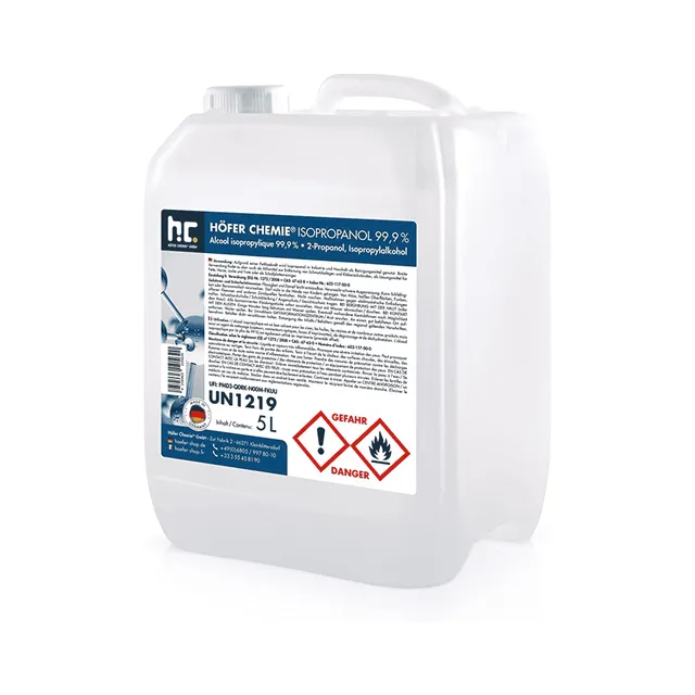 Höfer Alcool Isopropanol 99,9% 5L Solvant résine impression 3D