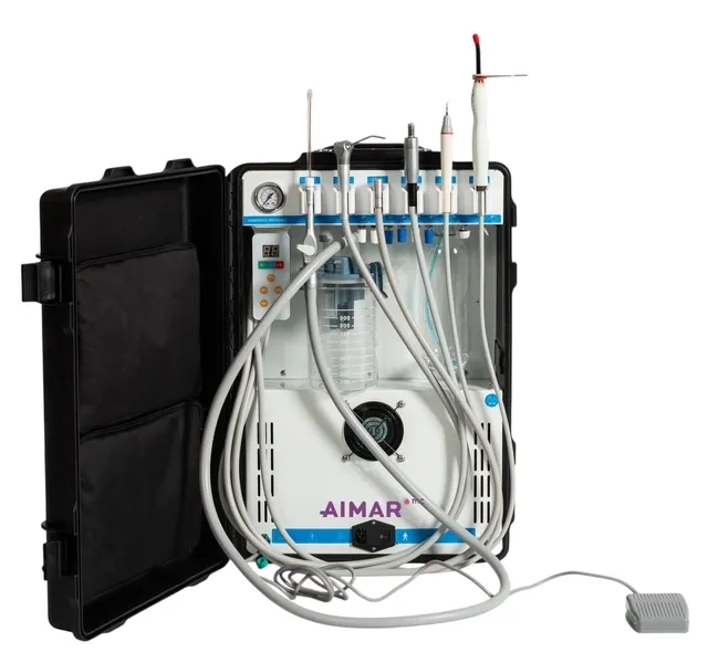 Aimar Valise dentaire portable S+1HP+micromoteur+aspiration
