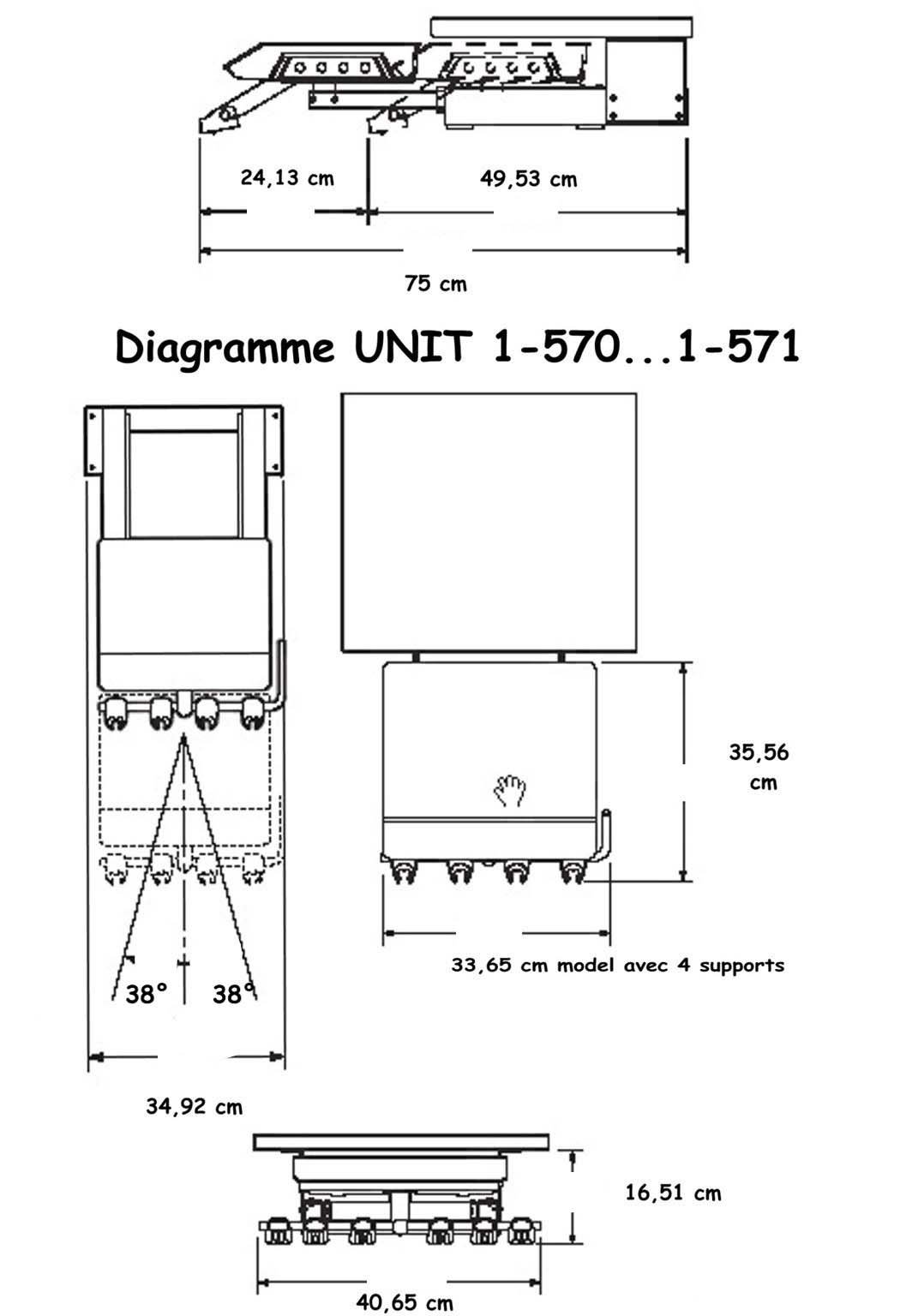 Aimar FDM Unit Sous Meuble à Glissière Mini Unit pour cabinet