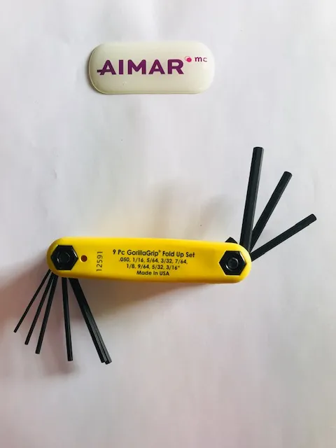 Aimar FDM Monaco jeu de 9 clés Allen sur monture atelier