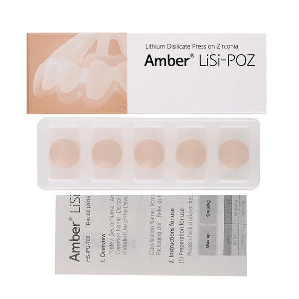 Hass Amber LiSi-POZ R10 céramique pressée 5 lingots