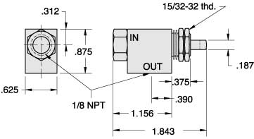 Aimar FDM Monaco valve 2 voies à clapet N/F air eau