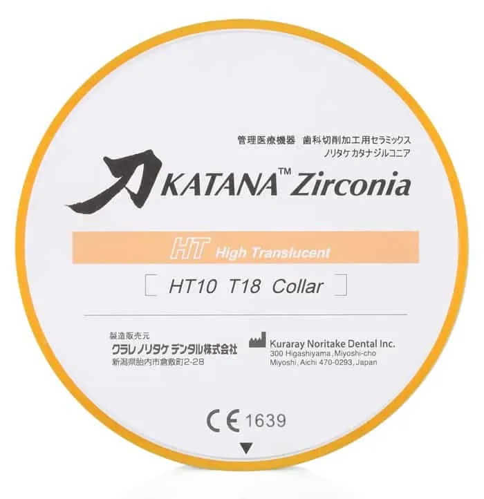 Kuraray KATANA HT disque zircone usinage dentaire