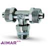 Aimar Composants Raccord à coiffe T mâle orientable blanc