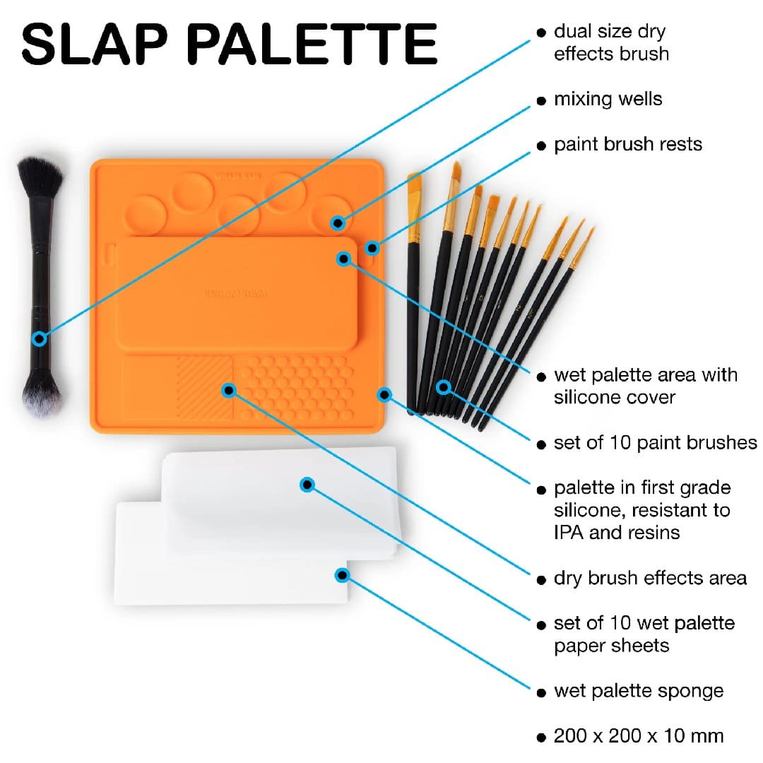 Wham Bam Slap Palette silicone 5 puits peinture miniature