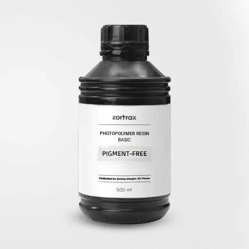Zortrax Résine Sans Pigment photopolymère 0,5 L Inkspire