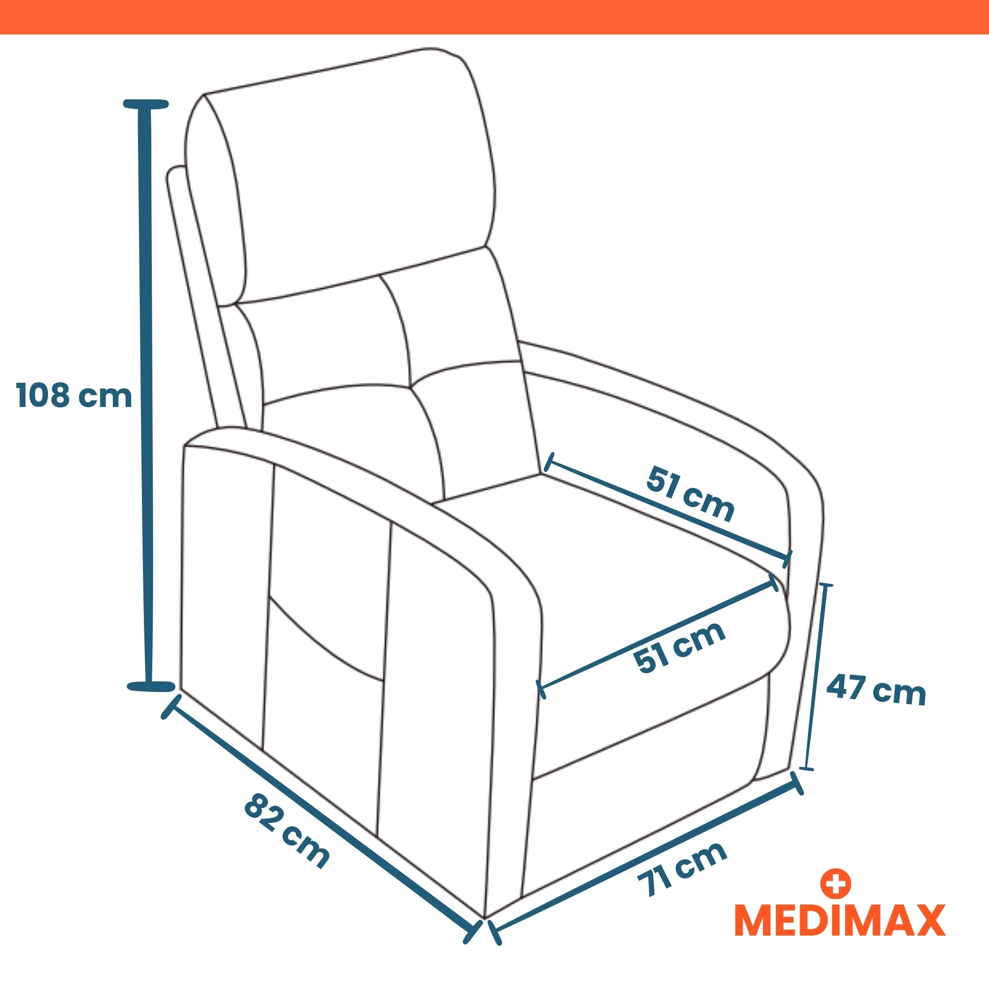 Medimax Premium 3 fauteuil releveur 4 moteurs gris foncé
